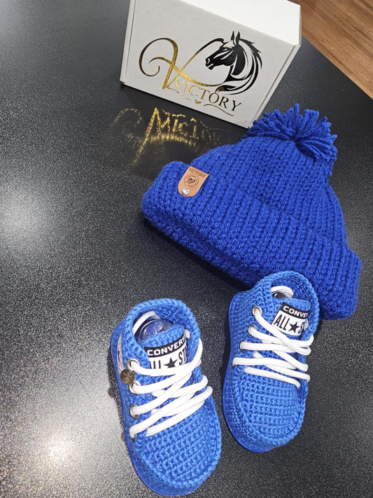 Zapatitos a crochet hechos a mano, 0 a 3 meses, para varón