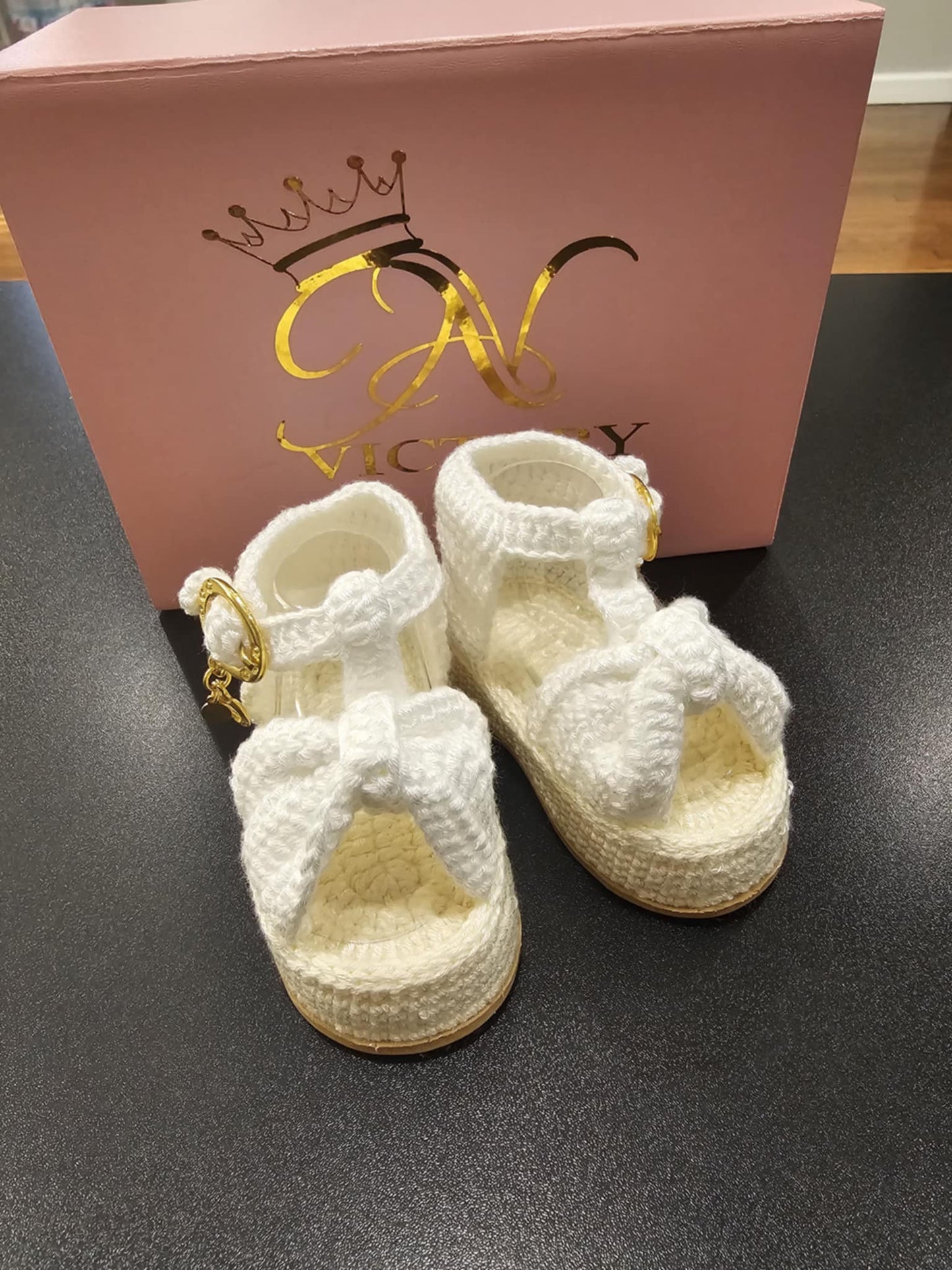 Sandalias para bebé hechas a mano, artesanales, 0 a 3 meses