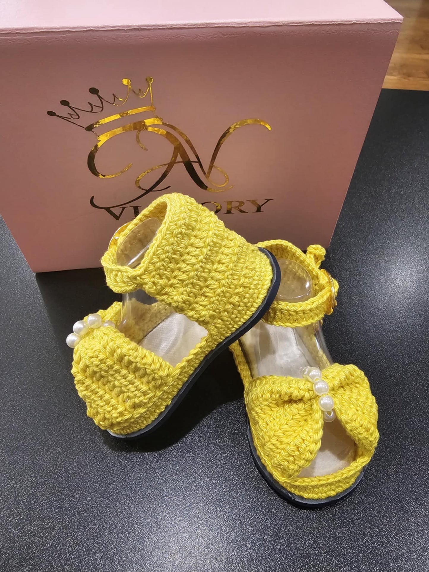 Sandalias a Crochet para Bebé 0 a 3 Meses Tejidas a Mano