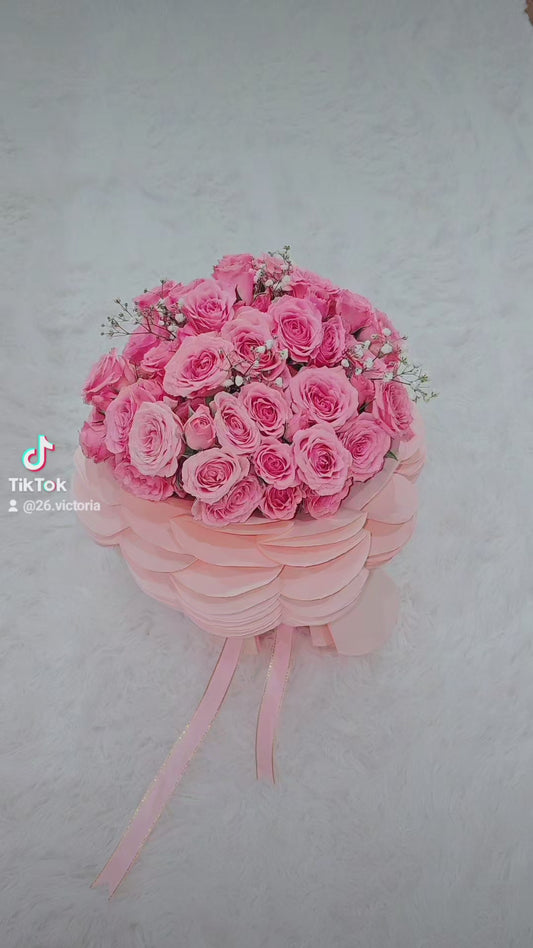 Ramo de Rosas Rosadas Naturales Pequeñas - Delicado y Encantador