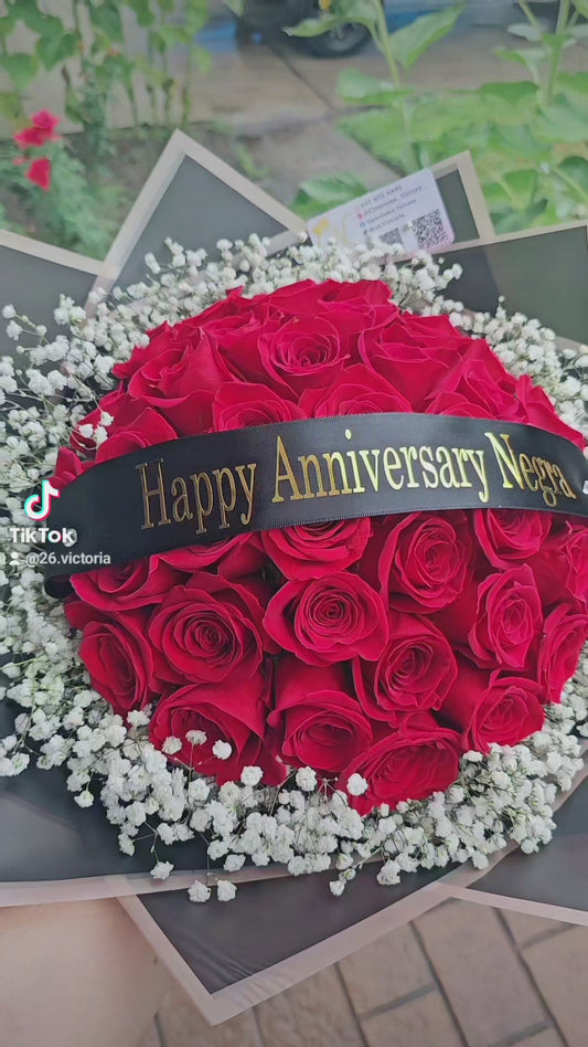 Arreglo de Rosas para Aniversario - Personalizado