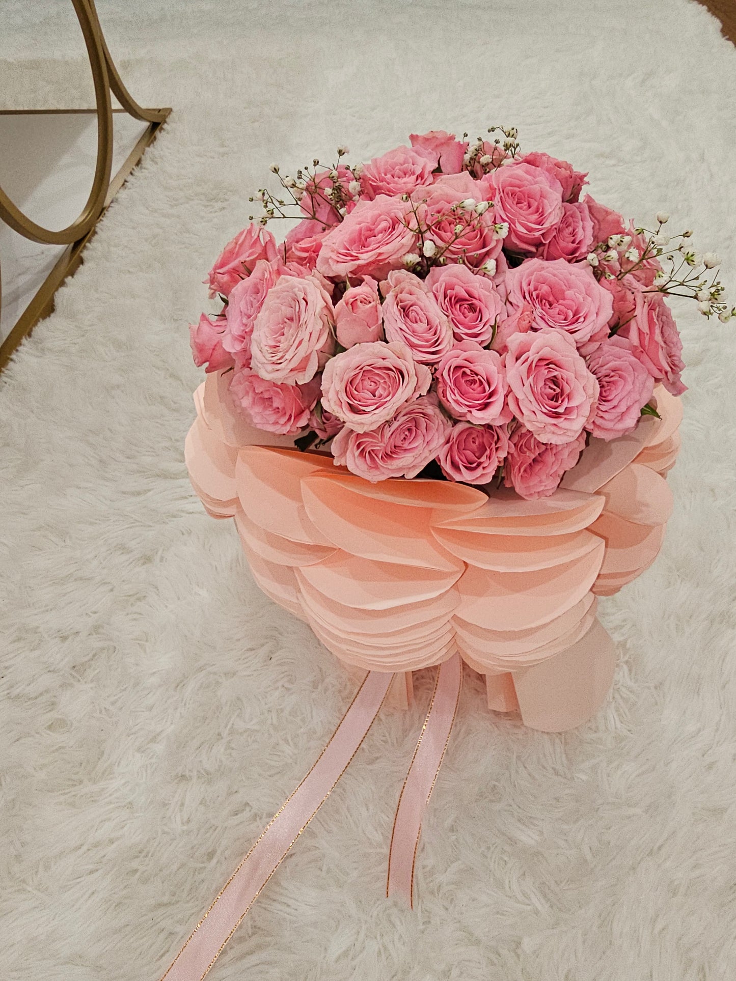 Ramo de Rosas Rosadas Naturales Pequeñas - Delicado y Encantador