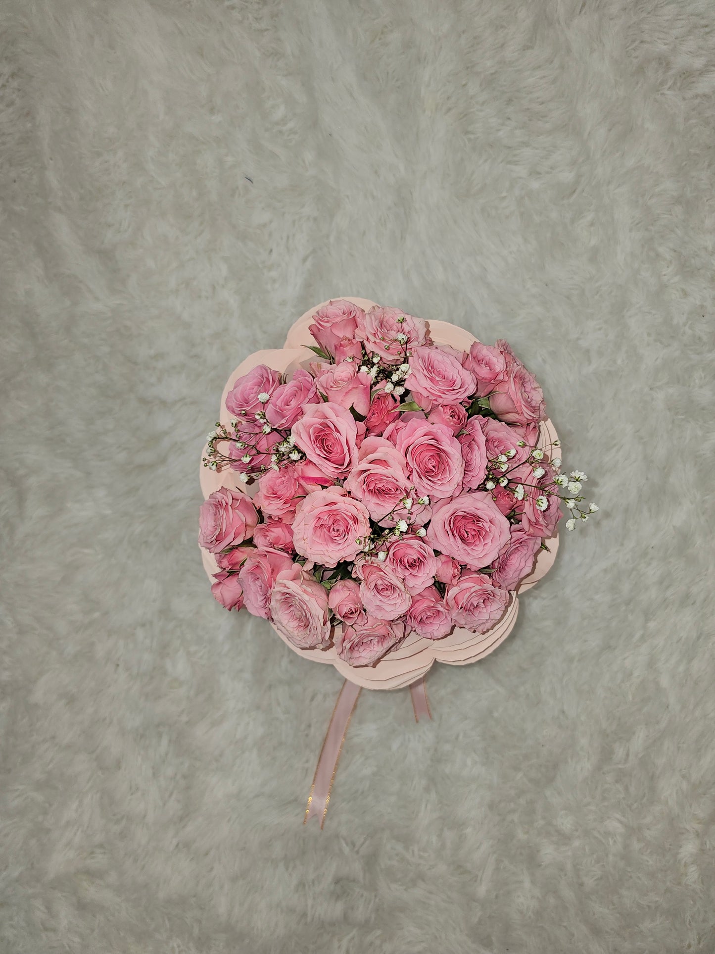 Ramo de Rosas Rosadas Naturales Pequeñas - Delicado y Encantador