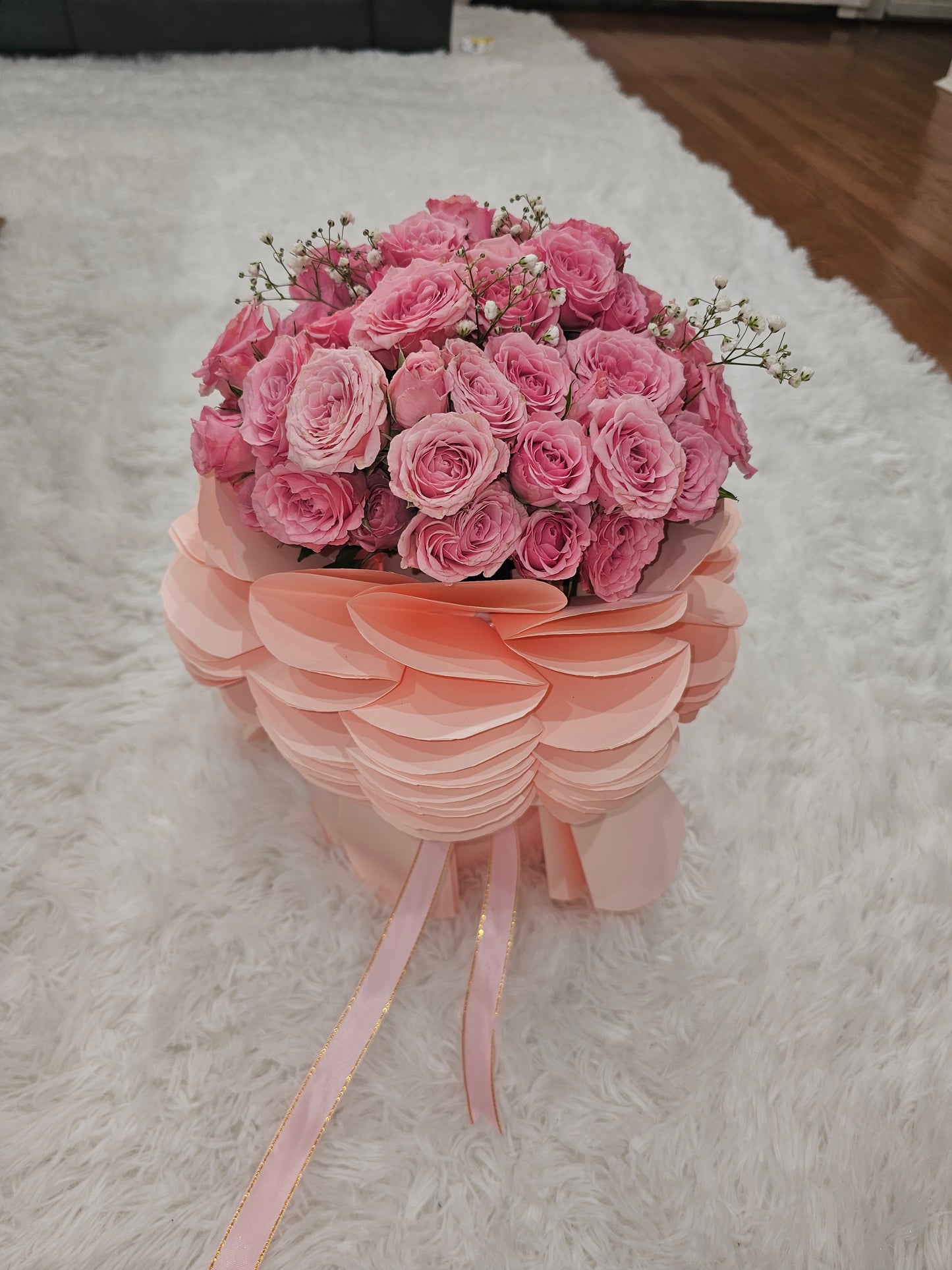 Ramo de Rosas Rosadas Naturales Pequeñas - Delicado y Encantador